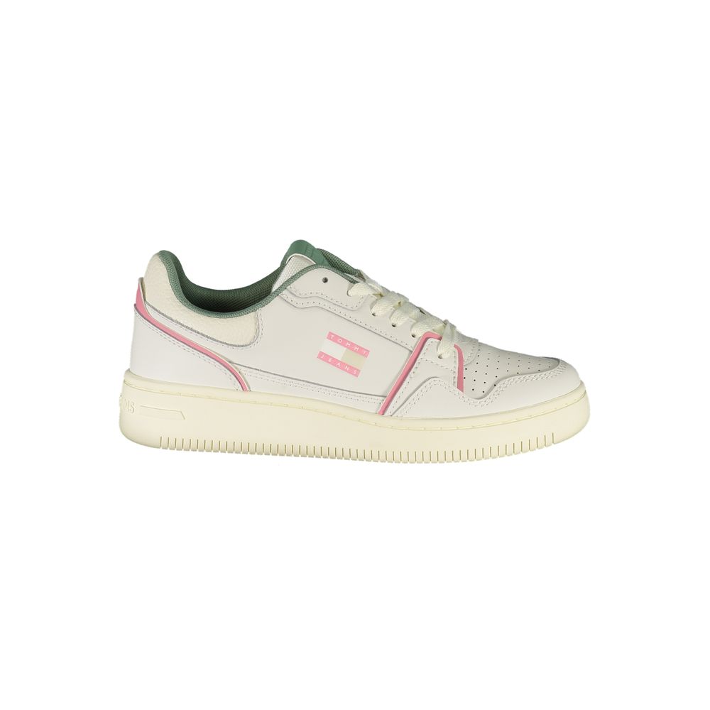 Tommy Hilfiger Witte Leren Dames Sneaker
