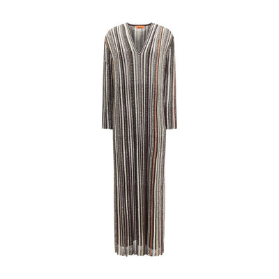 Missoni Gestreepte lange jurk met pailletten