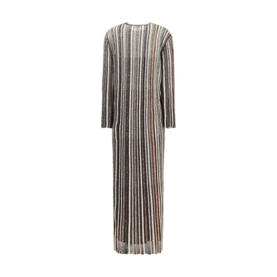 Missoni Gestreepte lange jurk met pailletten