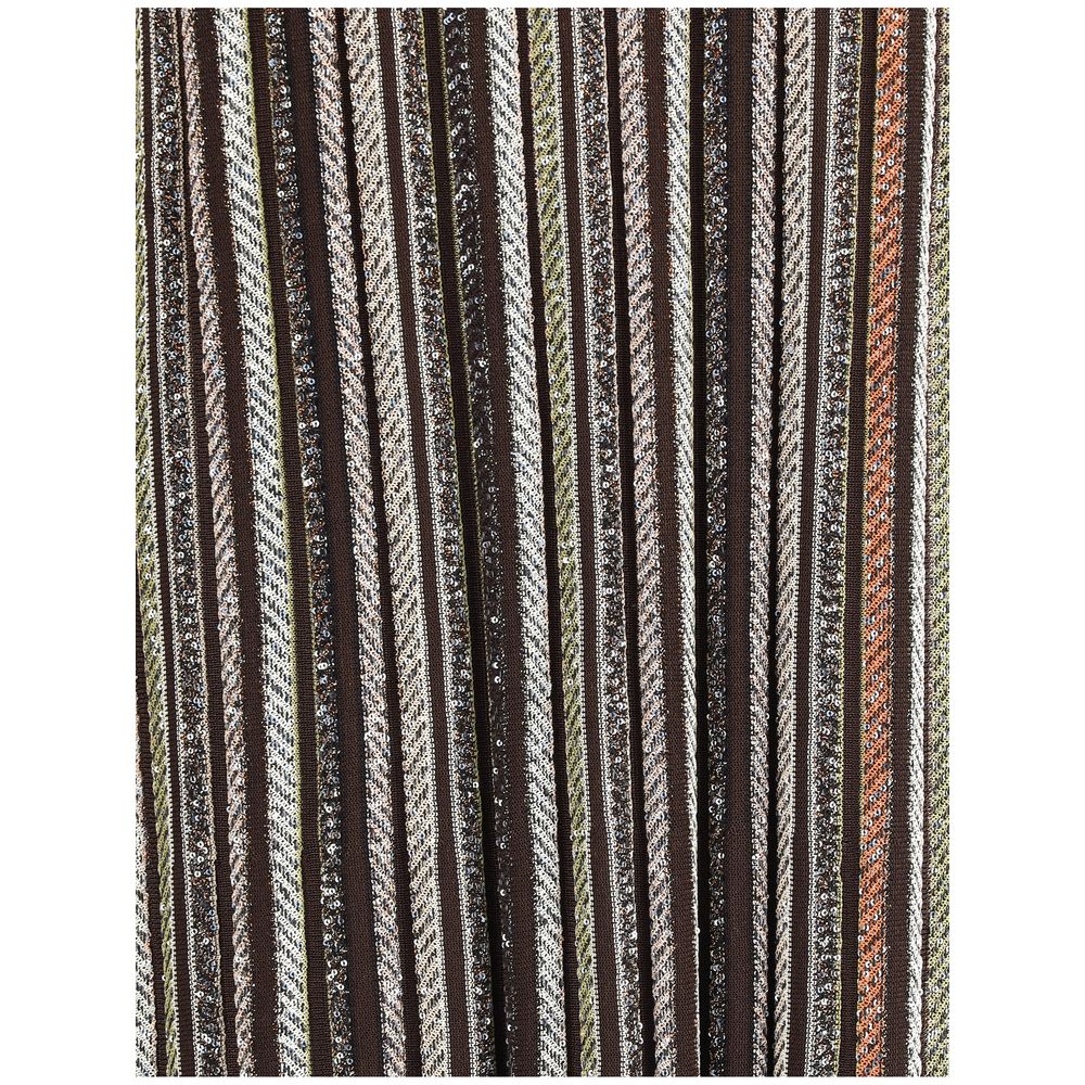 Missoni Gestreepte lange jurk met pailletten