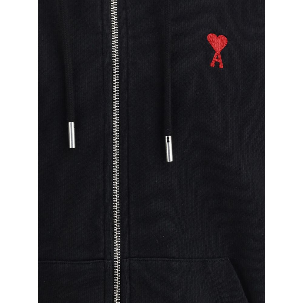 Sweat à capuche avec logo Ami Paris