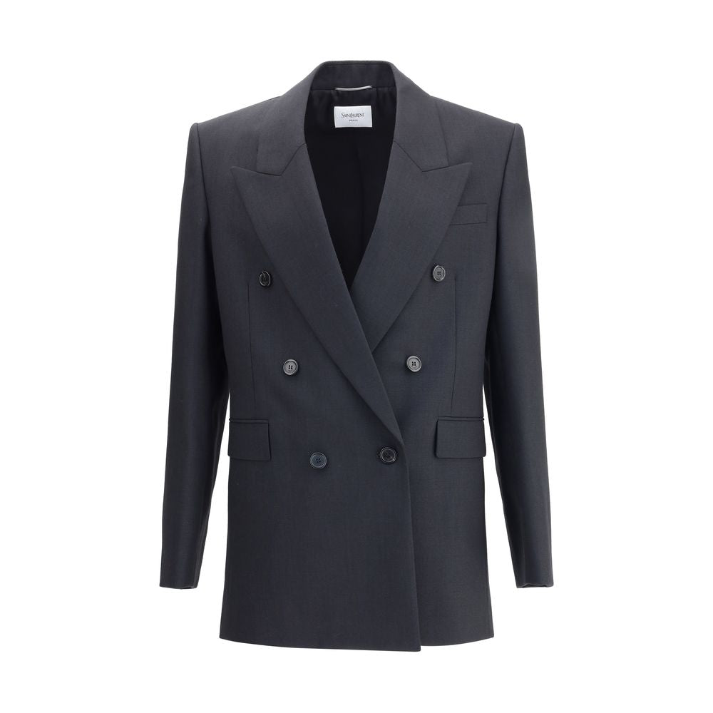 Blazer croisé en laine Saint Laurent