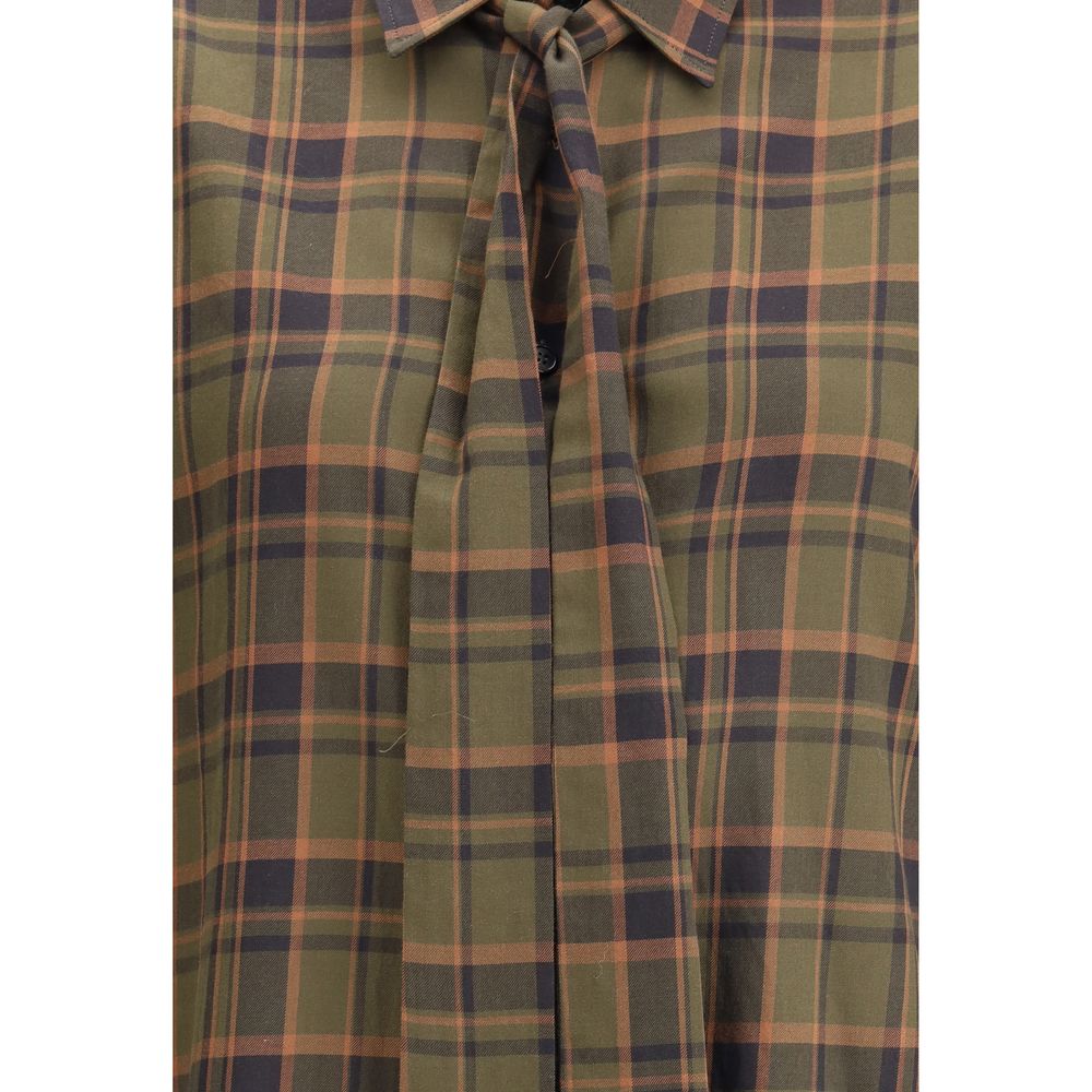 Saint Laurent Cassandre geruit lavallière overhemd