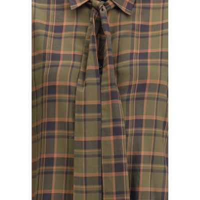 Saint Laurent Cassandre geruit lavallière overhemd