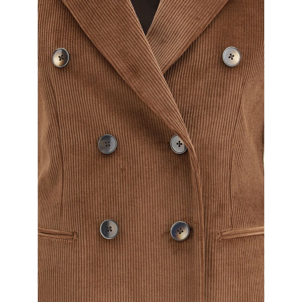 Blazer croisé en velours côtelé Lardini