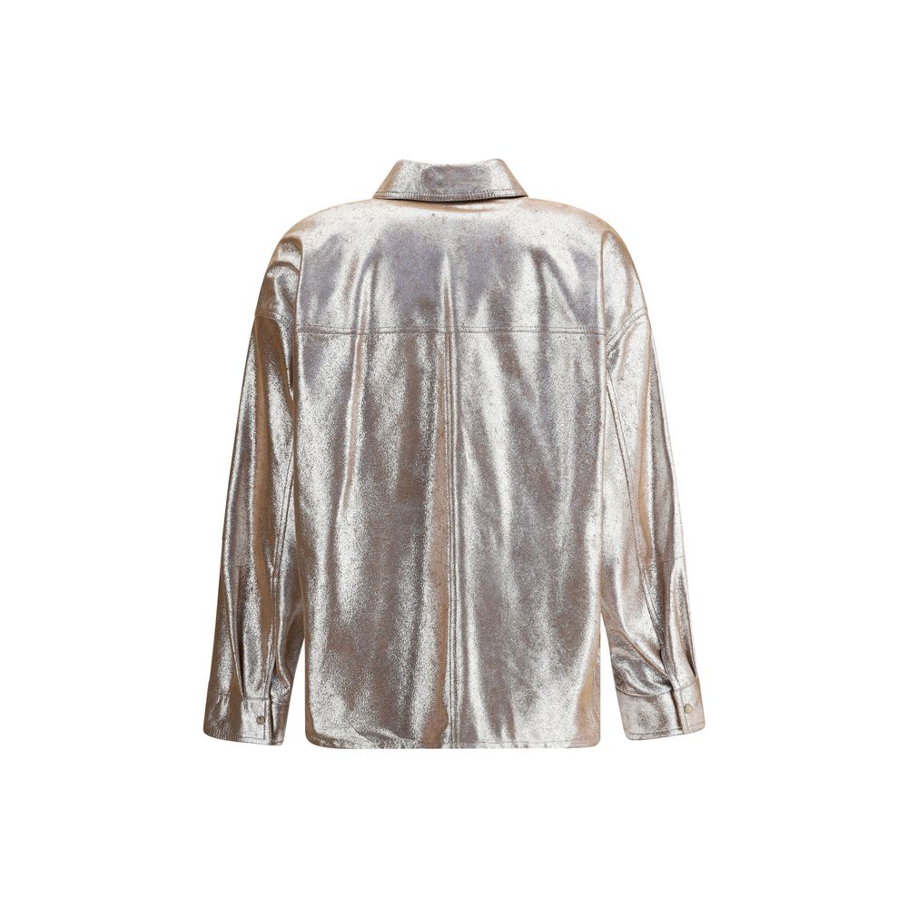 Chemise en cuir oversize Brunello Cucinelli