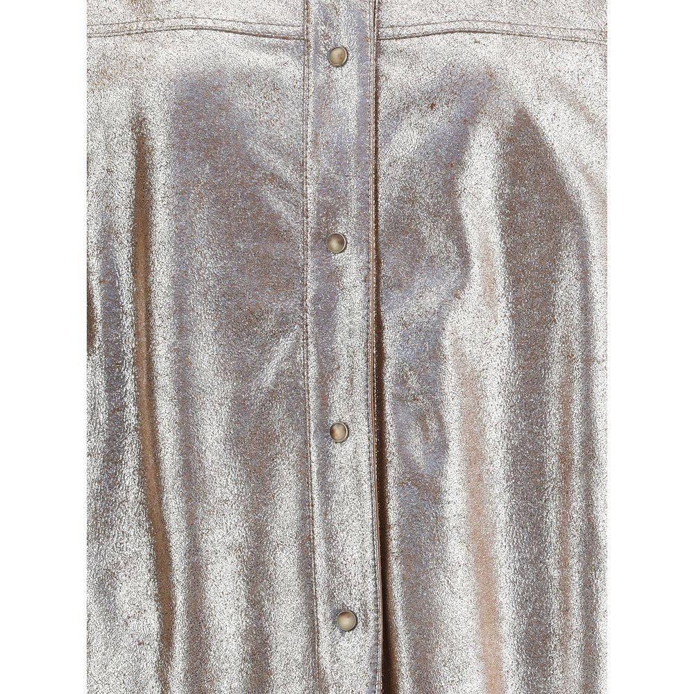 Chemise en cuir oversize Brunello Cucinelli
