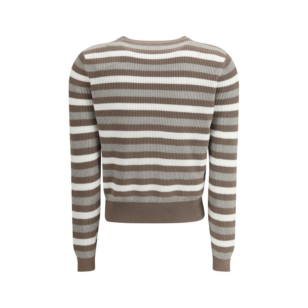 Brunello Cucinelli Pull rayé scintillant