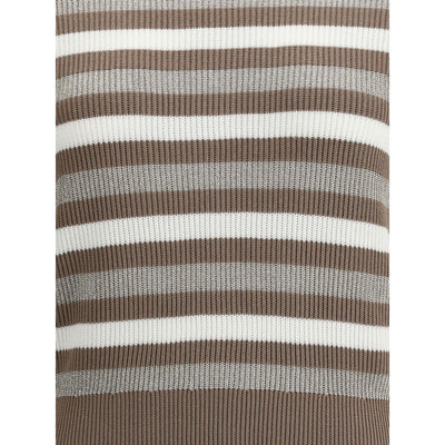 Brunello Cucinelli Pull rayé scintillant