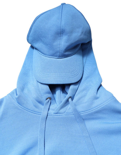 Gilet à capuche en coton bleu Dolce &amp; Gabbana pour homme, taille unique