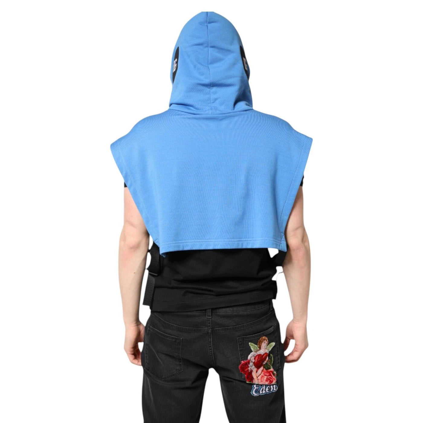 Gilet à capuche en coton bleu Dolce &amp; Gabbana pour homme, taille unique