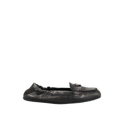 Prada Vintage-effect Leather Loafers