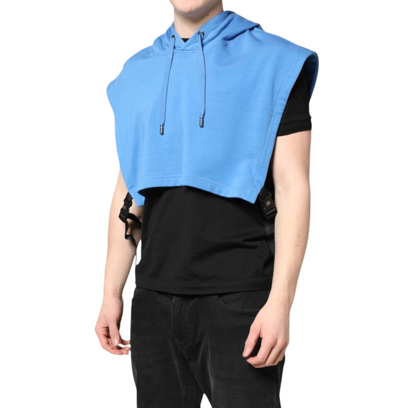 Gilet à capuche en coton bleu Dolce &amp; Gabbana pour homme, taille unique