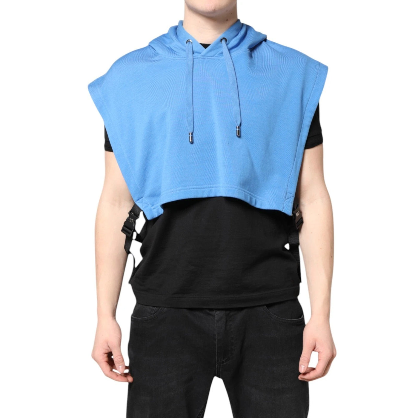 Gilet à capuche en coton bleu Dolce &amp; Gabbana pour homme, taille unique