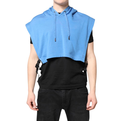 Gilet à capuche en coton bleu Dolce &amp; Gabbana pour homme, taille unique