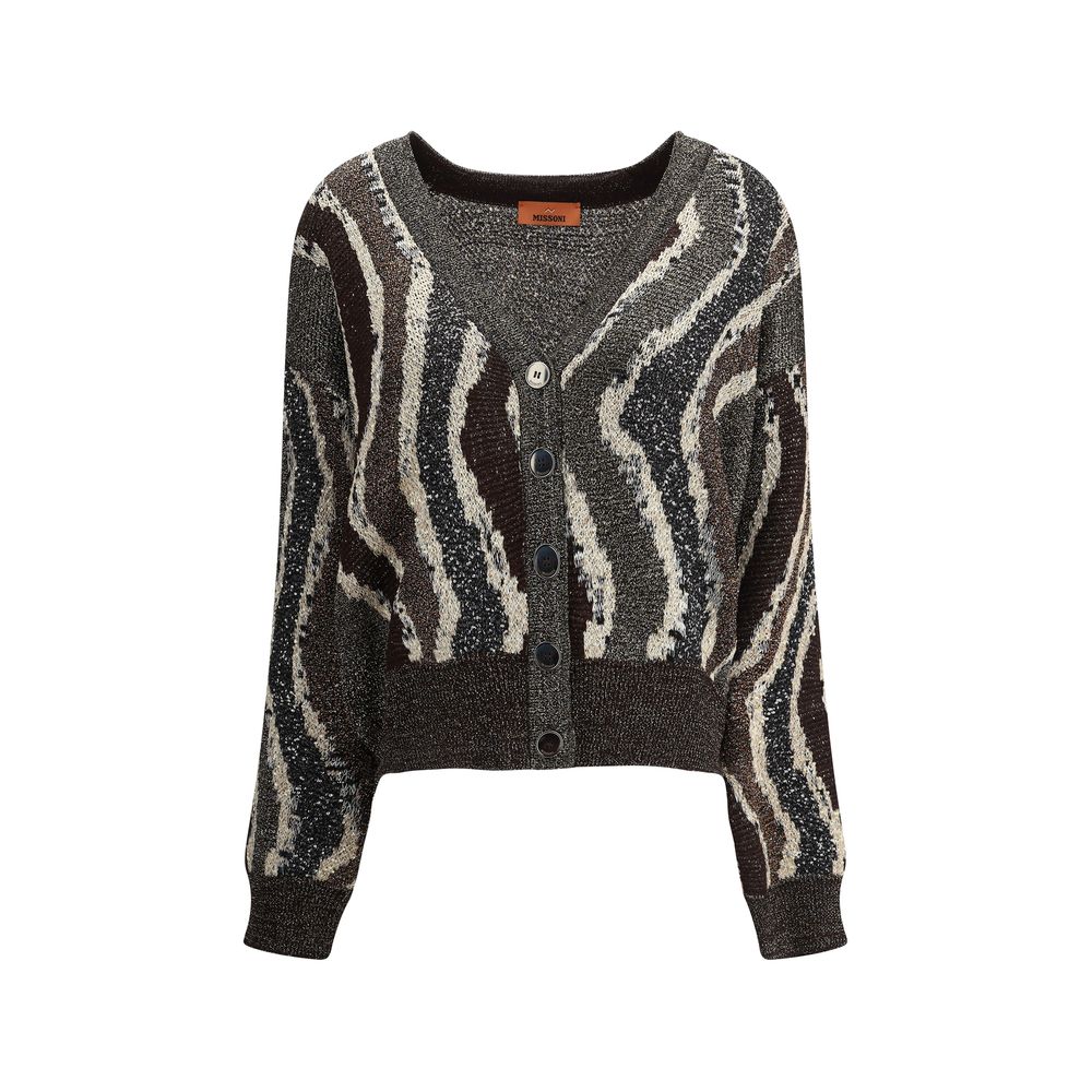 Cardigan boxy à motif vague Missoni