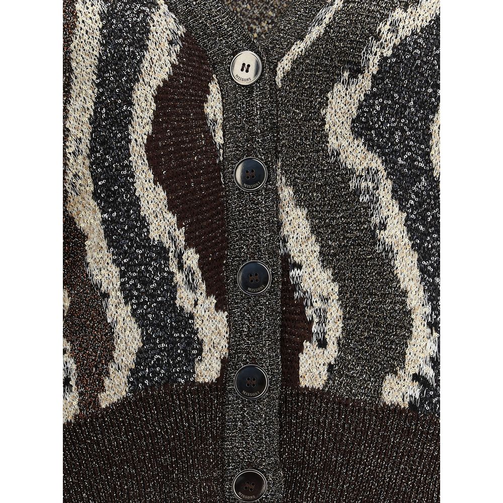Cardigan boxy à motif vague Missoni