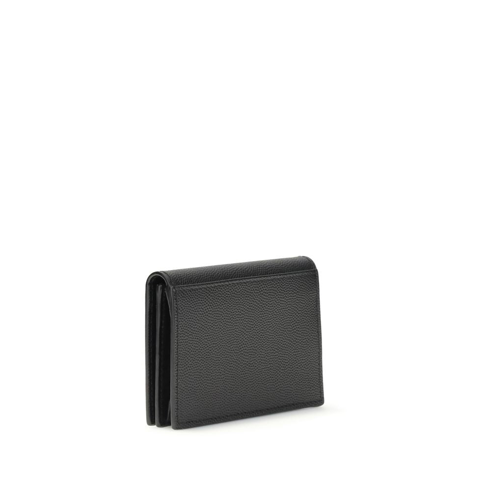 Saint Laurent Grain de poudre leren visitekaartjeshouder