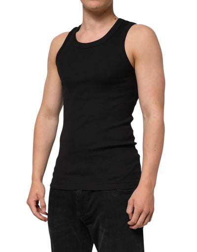 T-shirt sans manches Dolce &amp; Gabbana pour homme, débardeur noir