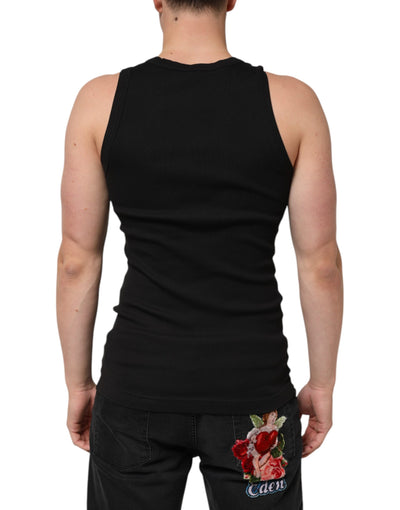 T-shirt sans manches Dolce &amp; Gabbana pour homme, débardeur noir