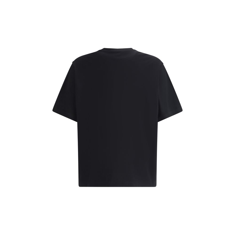 Prada T-shirt met driehoekige plaquette