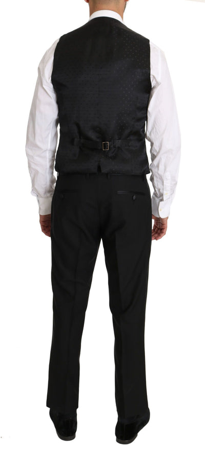 Dolce &amp; Gabbana Zwarte Wollen Jurk Gilet Gilet