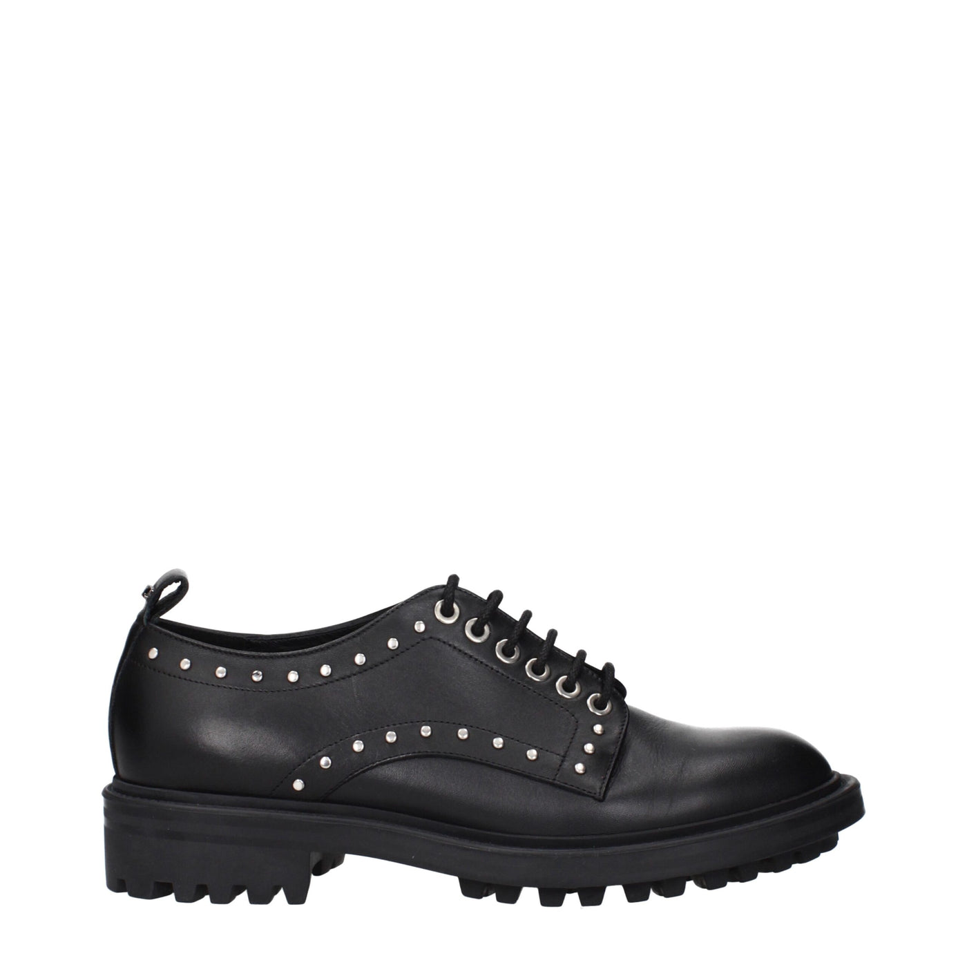Richelieus et derbies en cuir noir Max Mara