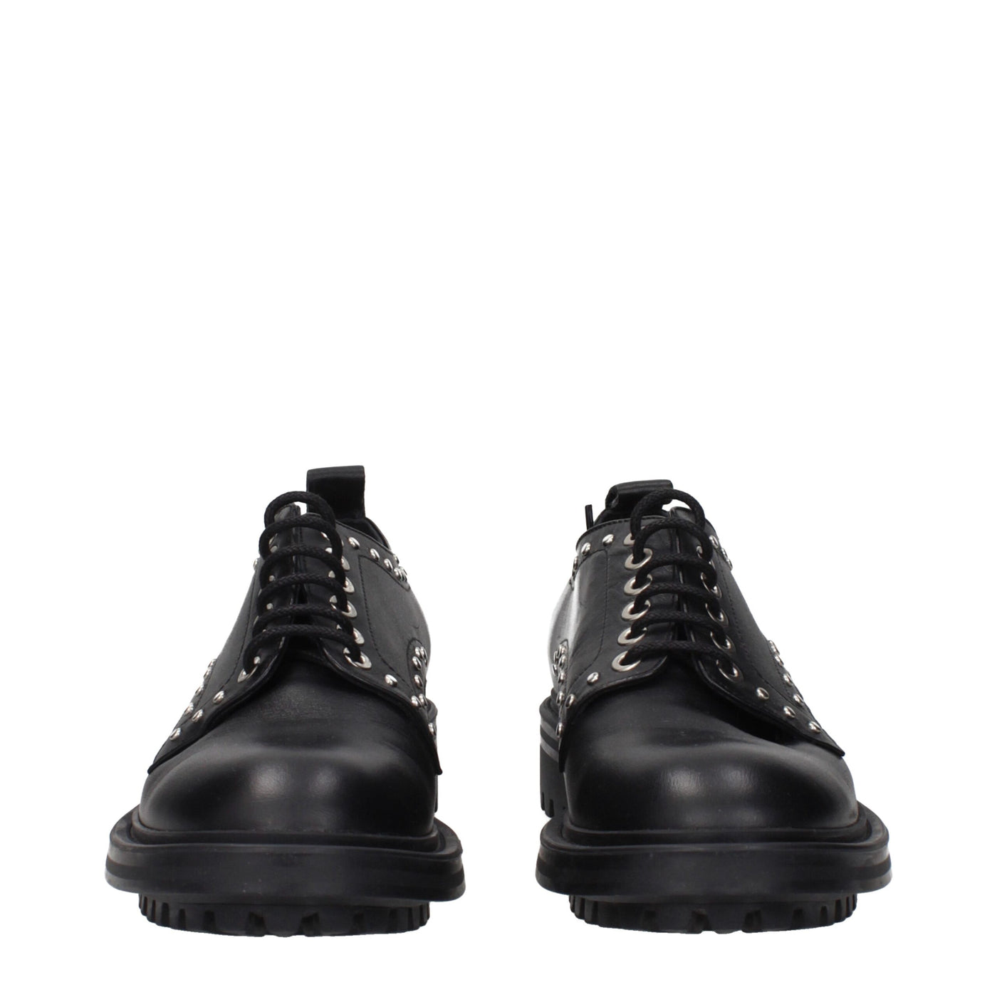 Richelieus et derbies en cuir noir Max Mara