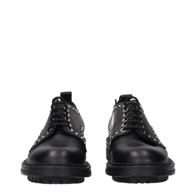 Richelieus et derbies en cuir noir Max Mara