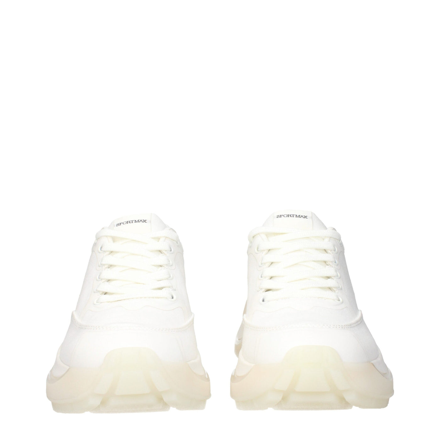 Max Mara Witte Stoffen Dikke Sneakers