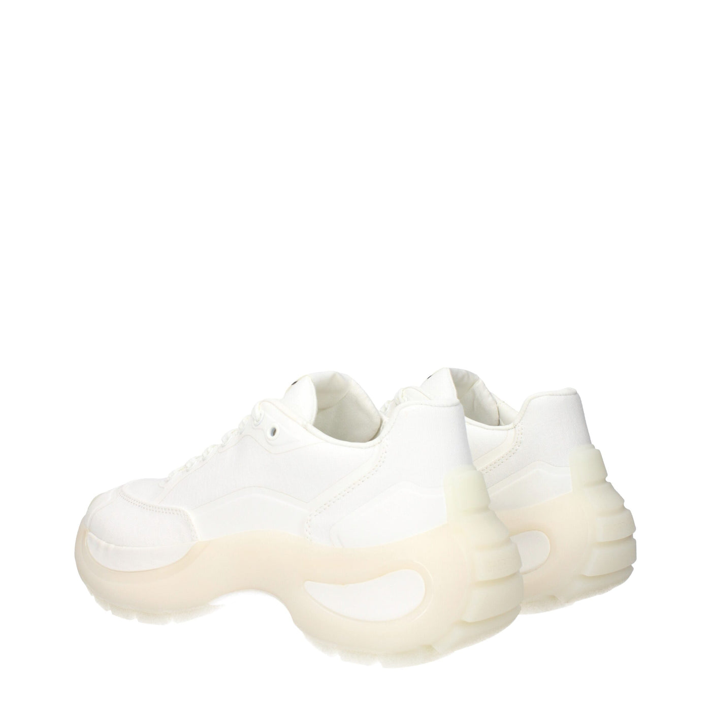Max Mara Witte Stoffen Dikke Sneakers