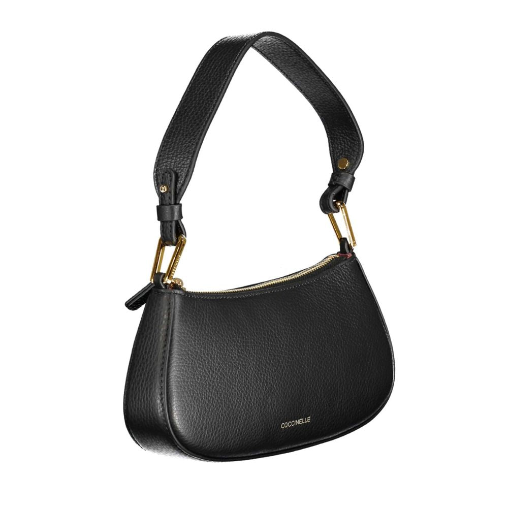 Sac à main en cuir noir Coccinelle