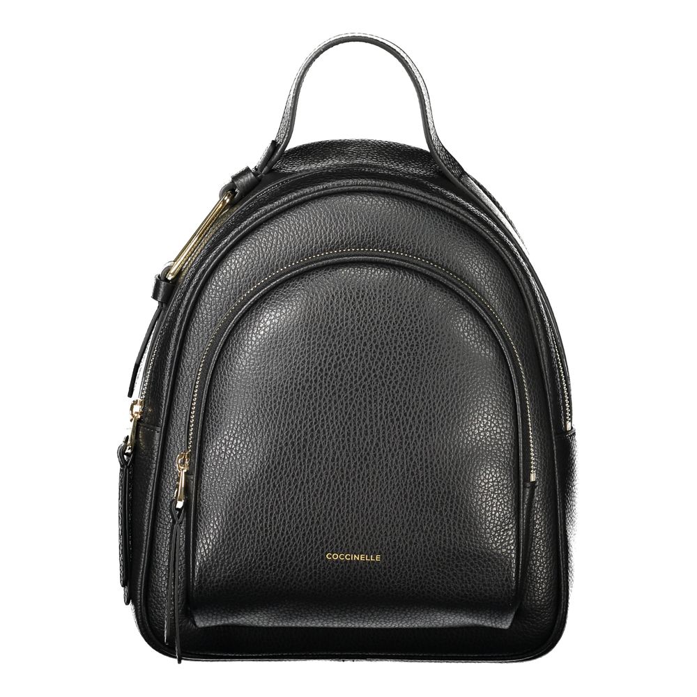 Sac à dos en cuir noir Coccinelle
