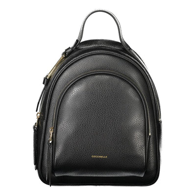 Sac à dos en cuir noir Coccinelle
