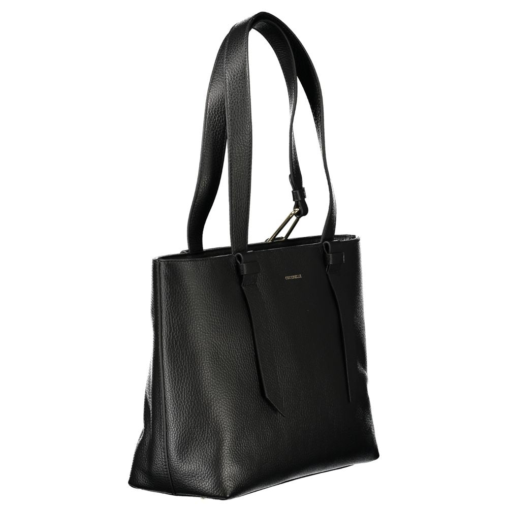 Sac à main en cuir noir Coccinelle