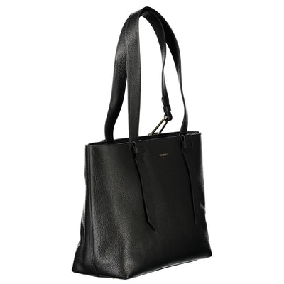 Sac à main en cuir noir Coccinelle