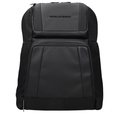 Sacs à dos en nylon noir Piquadro