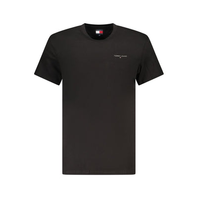 T-shirt noir en coton Tommy Hilfiger pour homme