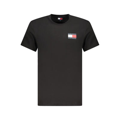 T-shirt noir en coton Tommy Hilfiger pour homme