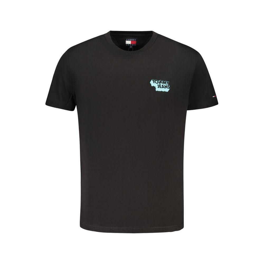 T-shirt noir en coton Tommy Hilfiger pour homme