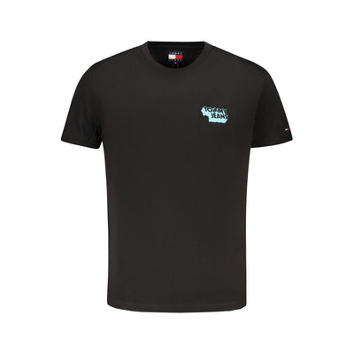 T-shirt noir en coton Tommy Hilfiger pour homme