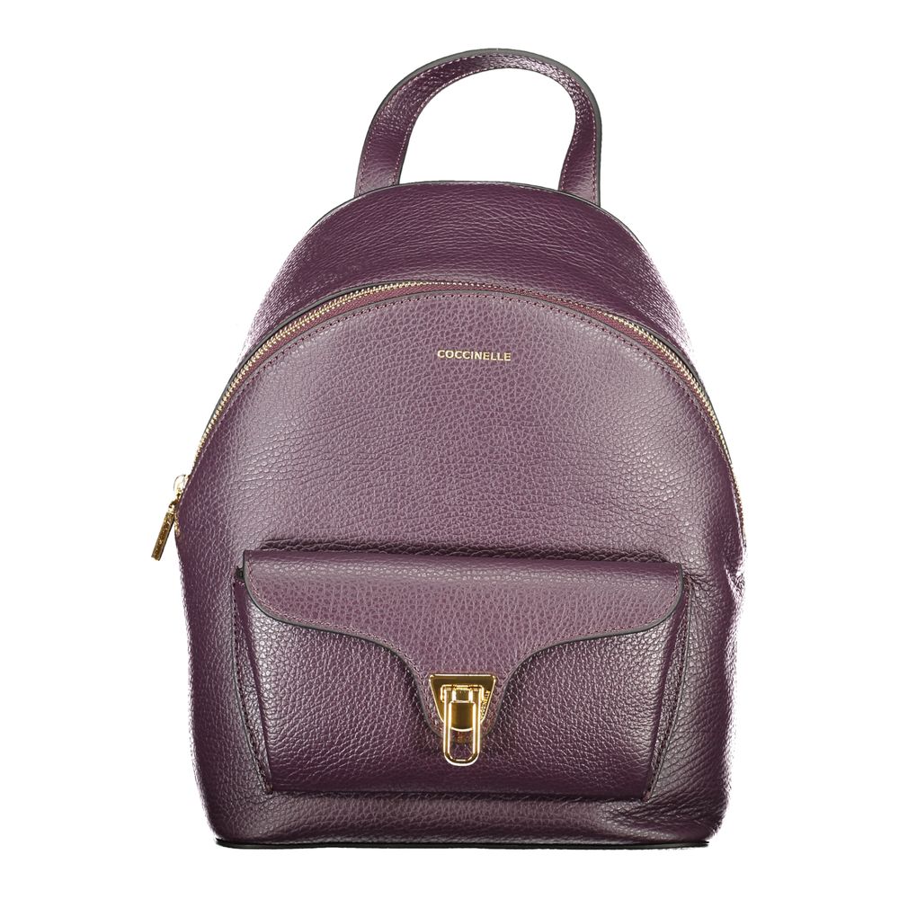 Sac à dos Coccinelle en cuir violet pour femme