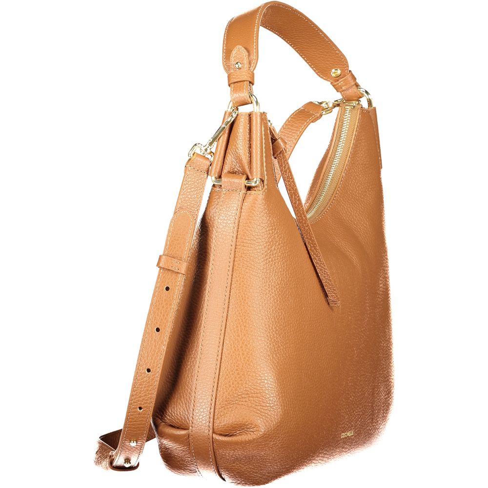 Sac à main Coccinelle en cuir marron pour femme