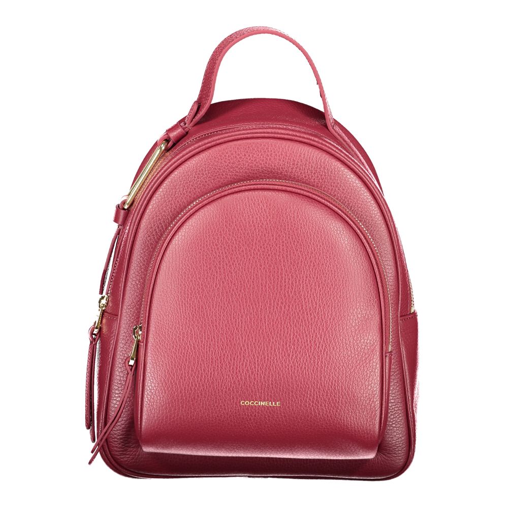 Sac à dos Coccinelle en cuir violet pour femme
