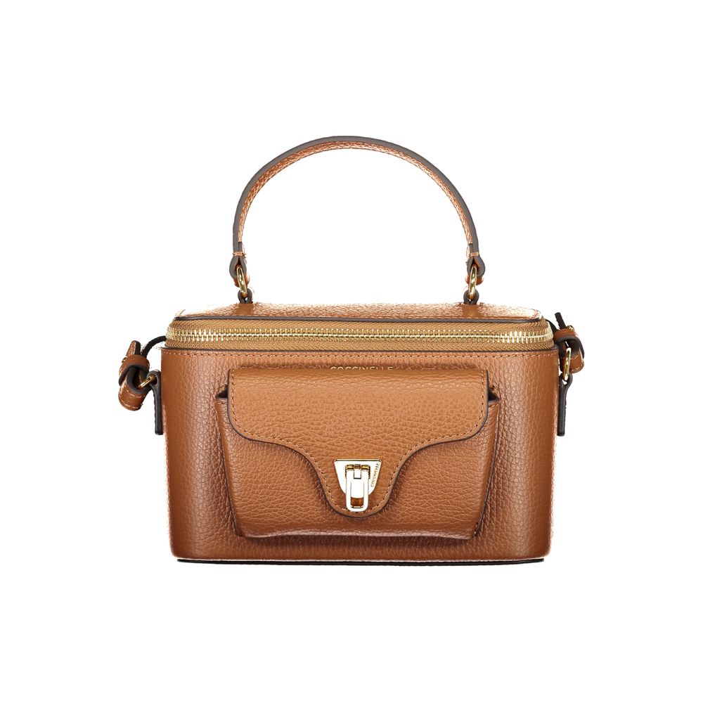 Sac à main Coccinelle en cuir marron pour femme