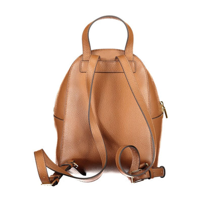 Sac à dos Coccinelle en cuir marron pour femme