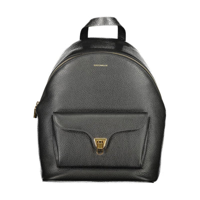 Sac à dos Coccinelle en cuir noir pour femme