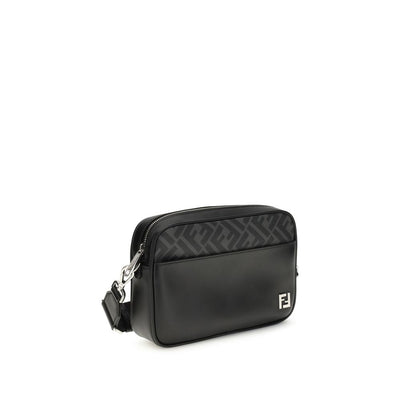 Fendi FF schoudertas van leer en canvas