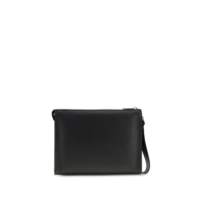 Pochette en cuir et toile Fendi FF