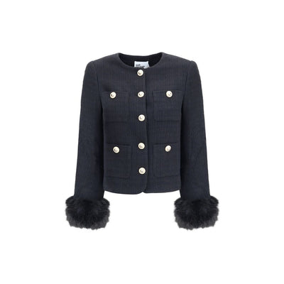 Self-Portrait Fur cuffed Jacket